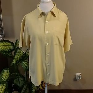 Red House short-sleeve button-up silk shirt